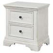 Pemberly Row 2-Drawer Traditional Wood Nightstand in Brushed White