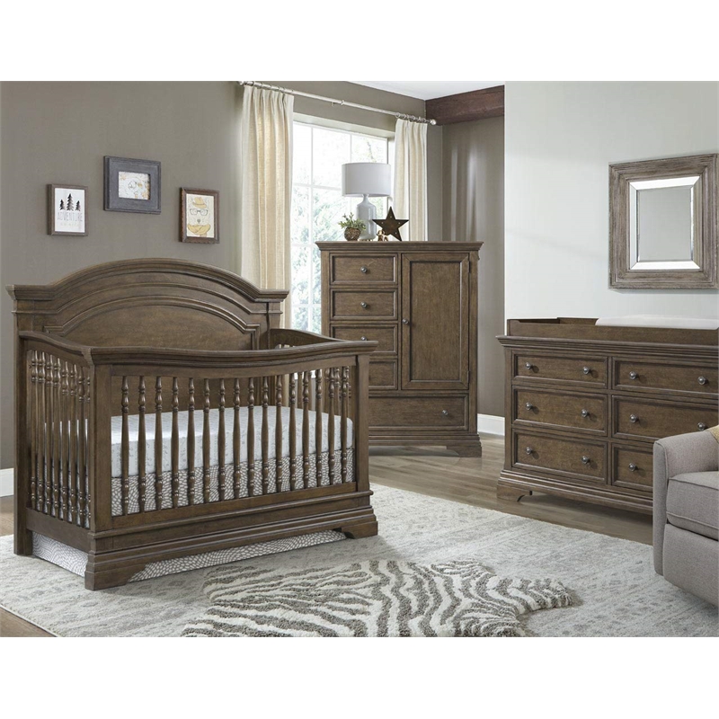 Pemberly Row 2-Drawer Traditional Wood Nightstand in Rosewood Brown
