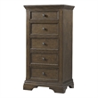 Pemberly Row Traditional Solid Hardwood Pier Chest in RoseSolid Hardwood Brown