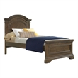 Pemberly Row Traditional Wood Complete Twin Bed in Rosewood Brown