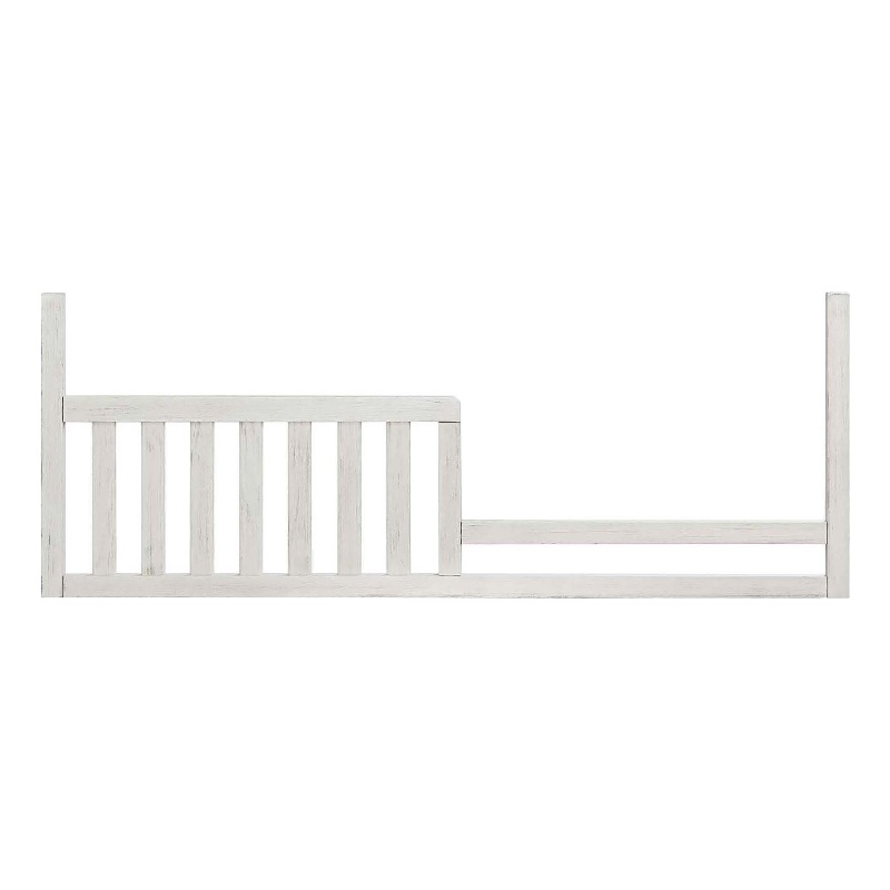 Pemberly Row Traditional Wood Toddler Guard Rail in Brushed White