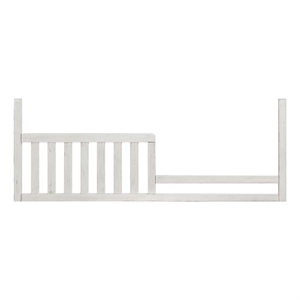 Pemberly Row Traditional Wood Toddler Guard Rail in Brushed White