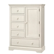 Pemberly Row Traditional Solid Hardwood Chifferobe in Chalk White