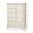 Pemberly Row Traditional Solid Hardwood Chifferobe in Chalk White