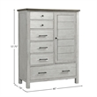 Pemberly Row Contemporary Wood Chifferobe in Weathered Washed Sierra