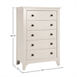 Pemberly Row Wood Contemporary 5-Drawer Chest in Sea Shell Finish