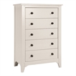 Pemberly Row Wood Contemporary 5-Drawer Chest in Sea Shell Finish
