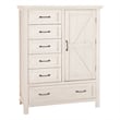 Pemberly Row Contemporary Solid Hardwood Chifferobe in Brushed White