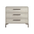 Pemberly Row Wood Contemporary 3-Drawer Dresser in Gray Finish