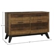 Pemberly Row Contemporary Urban Rustic 6-Drawer Dresser in Brushed Wheat