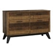Pemberly Row Contemporary Urban Rustic 6-Drawer Dresser in Brushed Wheat