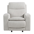 Pemberly Row Contemporary Fabric Swivel Glider and Rocker in Almond