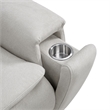 Pemberly Row Contemporary Fabric Swivel Glider and Rocker in Almond
