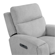 Pemberly Row Contemporary Fabric Swivel Glider and Rocker in Dusty Gray