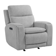 Pemberly Row Contemporary Fabric Swivel Glider and Rocker in Dusty Gray