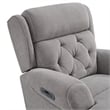 Pemberly Row Transitional Fabric Swivel Glider and Rocker in Slate