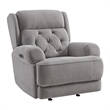 Pemberly Row Transitional Fabric Swivel Glider and Rocker in Slate