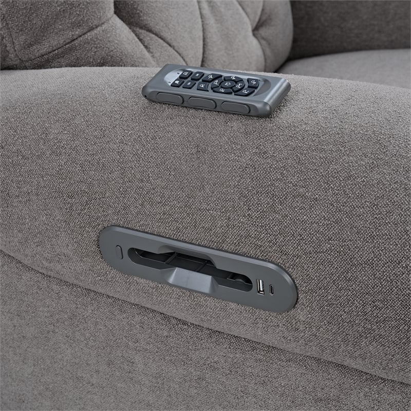 Pemberly Row Transitional Fabric Swivel Glider and Rocker in Slate