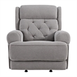 Pemberly Row Transitional Fabric Swivel Glider and Rocker in Slate
