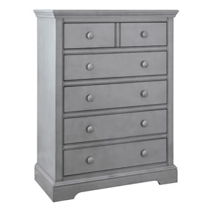 Pemberly Row Solid Wood Dovetail Farmhouse Chest in Cloud Finish