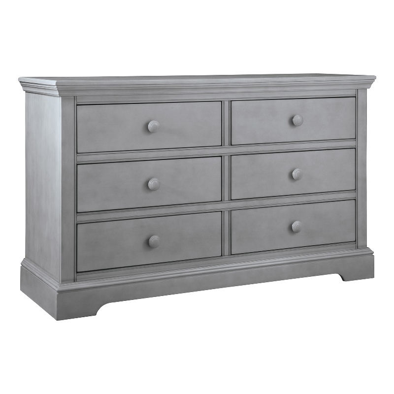 Pemberly Row Solid Wood Dovetail Farmhouse Dresser in Cloud Finish
