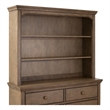Pemberly Row Wood Farmhouse Hutch/Bookcase in Cashew with Adjustable Shelves