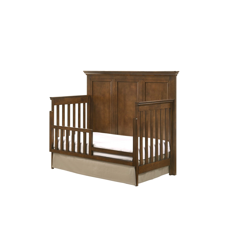 Pemberly Row Solid Wood Transitional Convertible Crib in Tuscan