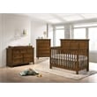 Pemberly Row Solid Wood Transitional Convertible Crib in Tuscan