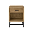 Pemberly Row Wood Contemporary Nightstand in Natural Oak Finish