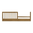 Pemberly Row Contemporary Classic Crib Toddler Rail in Natural