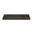 Pemberly Row Rubberwood & Select Hardwood Transitional Changer Top in Gray