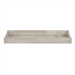 Pemberly Row Wood Transitional Changer Top in Rustic White Finish