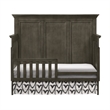 Pemberly Row Rubberwood & Select Hardwood Transitional Toddler Rail in Gray