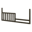 Pemberly Row Rubberwood & Select Hardwood Transitional Toddler Rail in Gray