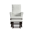 Pemberly Row Contemporary Polyester Rocker in Light Gray Finish