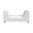 Pemberly Row Contemporary Polyester Toddler Bed in Cream Finish