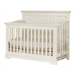 Pemberly Row Solid Hardwood Farmhouse Convertible Crib in Chalk