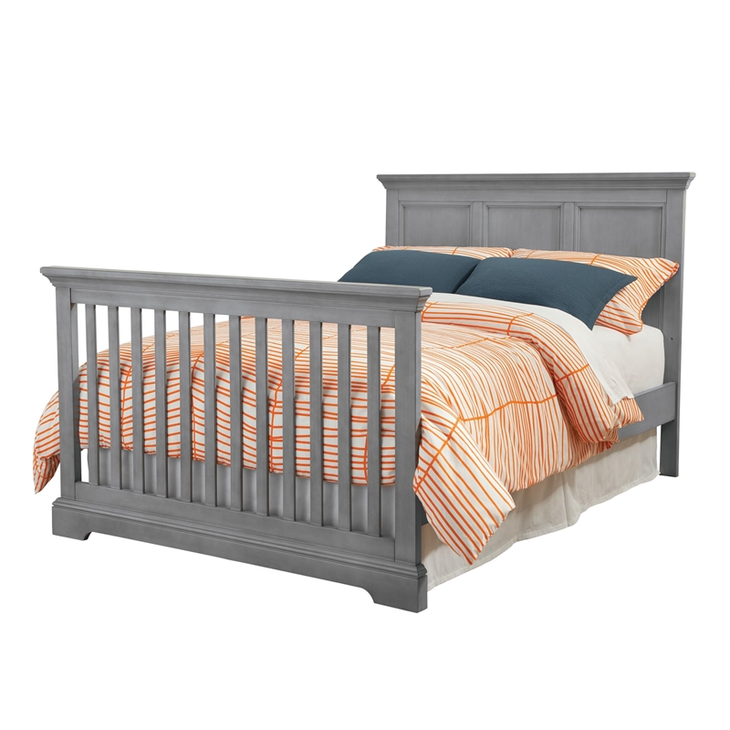 Pemberly Row Solid Hardwood Farmhouse Convertible Crib in Cloud