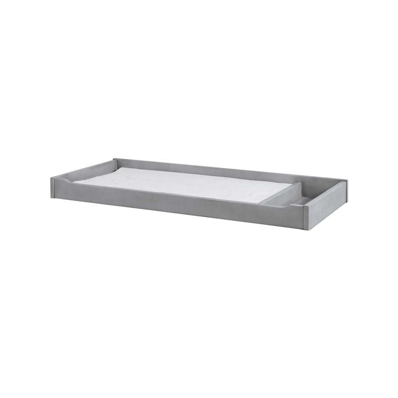 Pemberly Row Wood Farmhouse Sturdy Changer Top in Cloud Finish