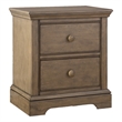 Pemberly Row Solid Wood Farmhouse Nightstand in Cashew Finish