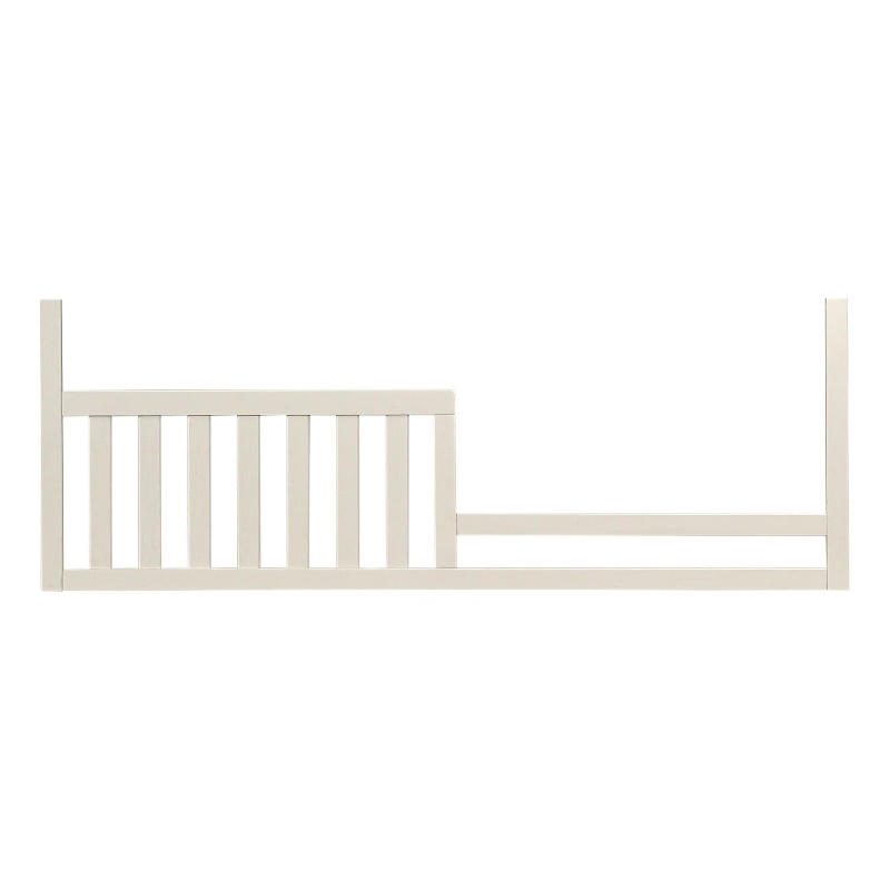 Pemberly Row Wood Farmhouse Sturdy Toddler Rail in Chalk White