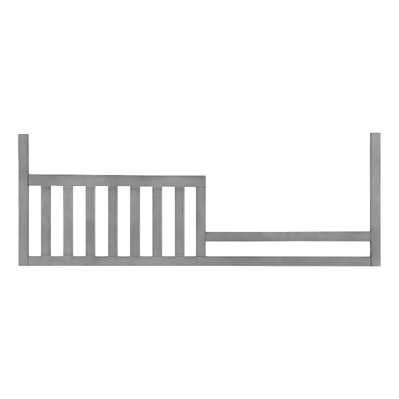 Pemberly Row Wood Farmhouse Sturdy Toddler Rail in Cloud Finish