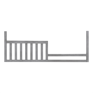 Pemberly Row Wood Farmhouse Sturdy Toddler Rail in Cloud Finish