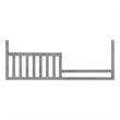 Pemberly Row Wood Farmhouse Sturdy Toddler Rail in Cloud Finish