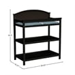Pemberly Row Wood Transitional Changing Table in Black Finish