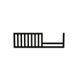 Pemberly Row Wood Transitional Fully Assembled Toddler Rail in Black