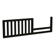 Pemberly Row Wood Transitional Fully Assembled Toddler Rail in Black