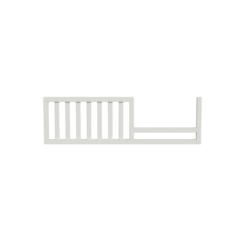 Pemberly Row Wood Transitional Fully Assembled Toddler Rail in White