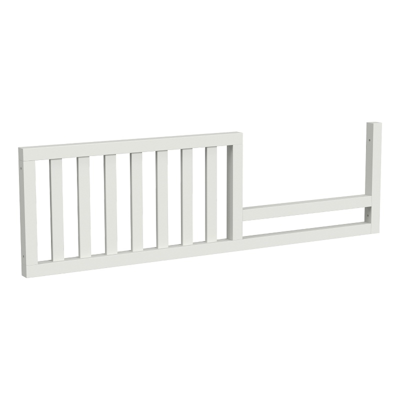 Pemberly Row Wood Transitional Fully Assembled Toddler Rail in White
