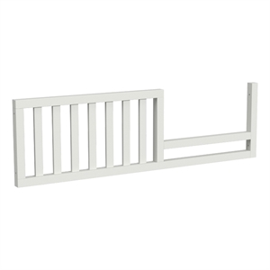 Pemberly Row Wood Transitional Fully Assembled Toddler Rail in White